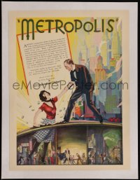 4y0038 METROPOLIS campaign book page 1926 Fritz Lang classic, completely different Cabliky art!