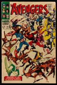 4y0302 AVENGERS #44 comic book September 1967 art by John Buscema & Vince Colletta, Black Widow!