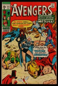 4y0150 AVENGERS #83 comic book December 1970 1st Valkyrie, Black Widow, Medusa, art by John Buscema!