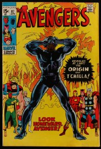 4y0151 AVENGERS #87 comic book April 1971 origin of T'Challa, The Black Panther, John Buscema art!