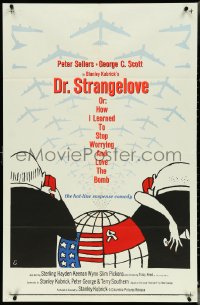 4y0782 DR. STRANGELOVE 1sh 1964 Stanley Kubrick classic, Peter Sellers, Tomi Ungerer art!