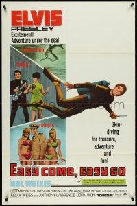 4y0785 EASY COME, EASY GO 1sh 1967 scuba diver Elvis Presley looking for adventure & fun!