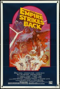 4y0787 EMPIRE STRIKES BACK NSS style 1sh R1982 George Lucas sci-fi classic, cool artwork by Tom Jung!