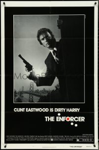 4y0790 ENFORCER 1sh 1976 classic image of Clint Eastwood as Dirty Harry holding .44 magnum!