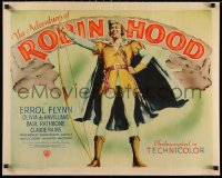 4y0018 ADVENTURES OF ROBIN HOOD style A 1/2sh 1938 wonderful art of hero Errol Flynn, ultra rare!