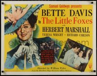 4y0023 LITTLE FOXES 1/2sh 1941 Bette Davis in hat, veil & gloves, Lillian Hellman, ultra rare!