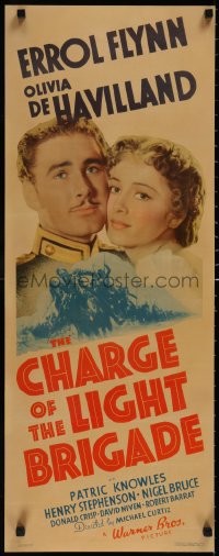 4y0011 CHARGE OF THE LIGHT BRIGADE insert 1936 Errol Flynn, Olivia De Havilland, Curtiz, ultra rare!