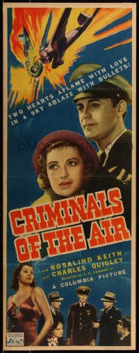 4y0013 CRIMINALS OF THE AIR insert 1937 sexy young Rita Hayworth Cansino shown, ultra rare!