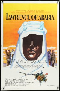 4y0179 LAWRENCE OF ARABIA pre-Awards 1sh 1962 David Lean, Kerfyser silhouette art of O'Toole, rare!