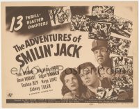 4y0438 ADVENTURES OF SMILIN' JACK TC 1942 Tom Brown, Sidney Toler, 13 thrill-blasted chapters!