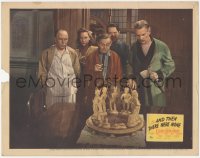 4y0527 AND THEN THERE WERE NONE LC 1945 Barry Fitzgerald, Huston & cast find broken figurines, rare!