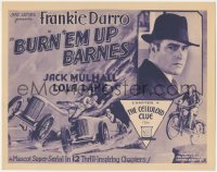 4y0448 BURN 'EM UP BARNES chapter 4 TC 1934 Frankie Darro serial, great border art, Celluloid Clue!