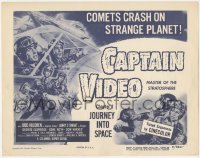 4y0450 CAPTAIN VIDEO: MASTER OF THE STRATOSPHERE chapter 1 TC 1951 Journey Into Space, sci-fi serial!