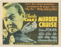 4y0199 CHARLIE CHAN'S MURDER CRUISE TC 1940 close up of Asian detective Sidney Toler, ultra rare!