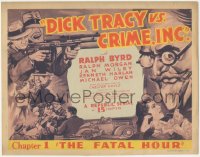 4y0459 DICK TRACY VS. CRIME INC. chapter 1 TC 1941 Ralph Byrd, Chester Gould, The Fatal Hour, rare!