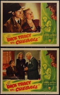 4y0663 DICK TRACY VS. CUEBALL 2 LCs 1946 Morgan Conway as Chester Gould's detective, Anne Jeffreys!