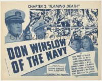 4y0463 DON WINSLOW OF THE NAVY chapter 2 TC R1952 Universal serial, Don Terry, Flaming Death!