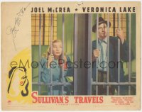 4y0242 SULLIVAN'S TRAVELS signed LC 1941 by Joel McCrea, with Veronica Lake in jail, Sturges, rare!