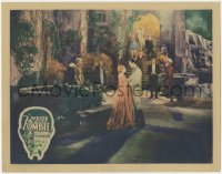 4y0249 WHITE ZOMBIE LC 1932 Bela Lugosi & undead guys watch Cawthorn holding Bellamy, beyond rare!