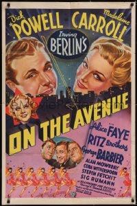 4y0183 ON THE AVENUE 1sh 1937 Alice Faye, Powell, Madeleine Carroll, Irving Berlin, incredibly rare!