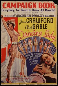 4y0048 DANCING LADY pressbook 1933 Crawford & Gable, Astaire, 3 Stooges, sexy showgirls, ultra rare!