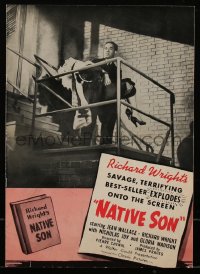 4y0059 NATIVE SON pressbook 1950 Richard Wright starred & directed interracial killing, ultra rare!