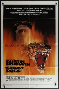 4y1066 STRAW DOGS style D 1sh 1972 Peckinpah, Hoffman, you're only getting five minutes!