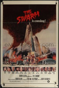 4y1070 SWARM style B 1sh 1978 directed by Irwin Allen, all-star cast, killer bee attack is coming!