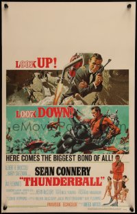 4y0082 THUNDERBALL WC 1965 art of Sean Connery as James Bond by Robert McGinnis & Frank McCarthy!