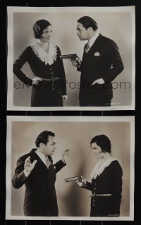 4y1426 EDWARD G. ROBINSON 2 deluxe 8x10 stills 1930s with wife Gladys pointing guns at each other!