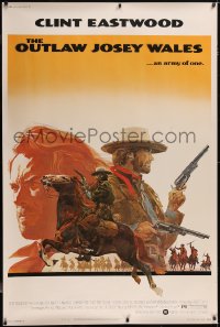 4z0004 OUTLAW JOSEY WALES 40x60 1976 Eastwood is an army of one, best montage art by Roy Andersen!