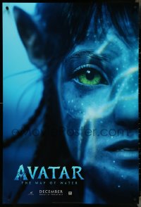 4z0886 AVATAR: THE WAY OF WATER teaser DS 1sh 2022 James Cameron sci-fi sequel, close-up image!
