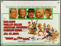 4z0113 8 ON THE LAM British quad 1967 Bob Hope, Phyllis Diller, Jack Davis art of cast, ultra rare!