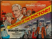 4z0128 DR. WHO & THE DALEKS/DALEKS' INVASION EARTH: 2150 AD DS British quad 2022 Dombrowski art!