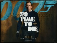 4z0166 NO TIME TO DIE teaser DS British quad 2021 Craig as James Bond 007 with gun!
