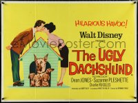 4z0184 UGLY DACHSHUND British quad 1966 Walt Disney, Great Dane with wiener dogs, ultra rare!