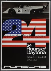 4z0283 24 HOURS OF DAYTONA 20x28 German commercial poster 2000s reprint of 1970 poster, Porsche!