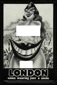 4z0434 ALAN ALDRIDGE 20x30 English commercial 1968 London, Come Wearing Just a Smile, ultra rare!