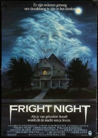 4z0270 FRIGHT NIGHT Dutch 1986 Sarandon, McDowall, best classic horror art by Peter Mueller!