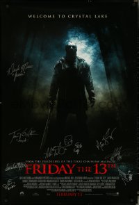 4z0953 FRIDAY THE 13th signed advance DS 1sh 2009 by Derek 'Jason Voorhees' Mears and NINE others!