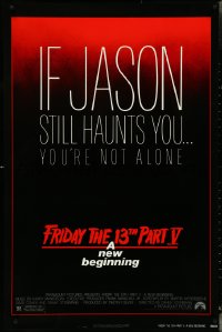 4z0955 FRIDAY THE 13th PART V 1sh 1985 A New Beginning, if Jason still haunts you you're not alone!