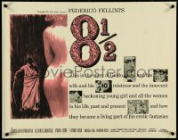 4z0543 8 1/2 1/2sh 1963 Federico Fellini classic, Marcello Mastroianni & Claudia Cardinale!