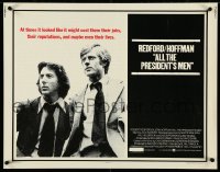 4z0545 ALL THE PRESIDENT'S MEN 1/2sh 1976 Dustin Hoffman & Robert Redford as Woodward & Bernstein!