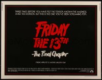 4z0579 FRIDAY THE 13th - THE FINAL CHAPTER 1/2sh 1984 Part IV, slasher sequel, Jason's unlucky day!
