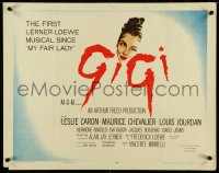4z0582 GIGI style A 1/2sh 1958 art of winking Leslie Caron, Best Director & Best Picture winner!