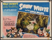 4z0075 SNOW WHITE & THE SEVEN DWARFS style A 1/2sh 1937 wonderful Tenggren forest art, ultra rare!