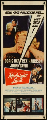 4z0225 MIDNIGHT LACE insert 1960 Rex Harrison, John Gavin, fear possessed Doris Day as love once had