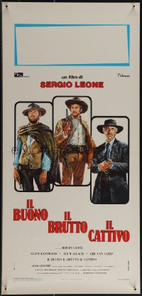 4z0192 GOOD, THE BAD & THE UGLY Italian locandina R1970s Clint Eastwood, Lee Van Cleef, Casaro art!