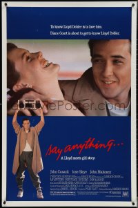 4z1083 SAY ANYTHING 1sh 1989 image of John Cusack holding boombox, Ione Skye, Cameron Crowe!