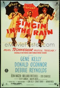 4z1090 SINGIN' IN THE RAIN DS 1sh R2000 Gene Kelly, Donald O'Connor, Debbie Reynolds, classic!